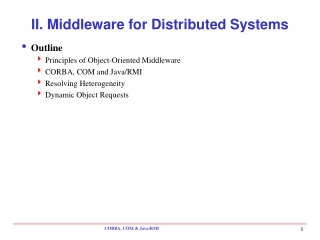 II. Middleware for Distributed Systems