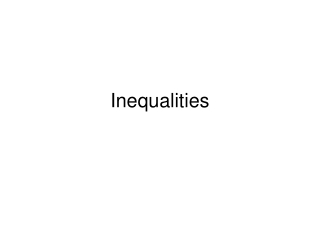 Inequalities