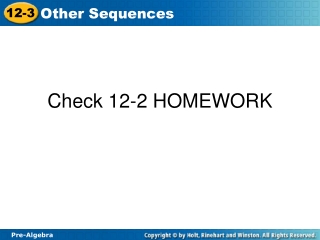 Check 12-2 HOMEWORK