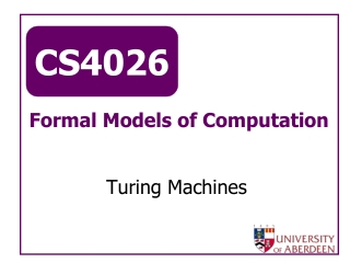 Formal Models of Computation