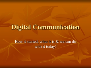 Digital Communication