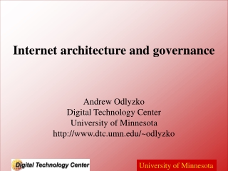 Internet architecture and governance