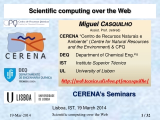 Scientific computing over the Web