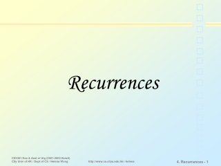 Recurrences