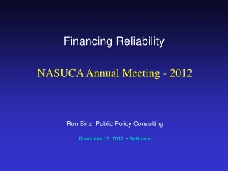 Financing Reliability