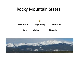 Rocky Mountain States