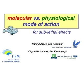 molecular  vs.  physiological  mode of action for sub-lethal effects