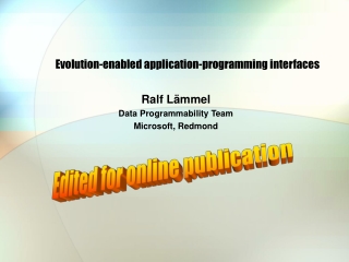 Evolution-enabled application-programming interfaces