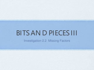 BITS AND PIECES III