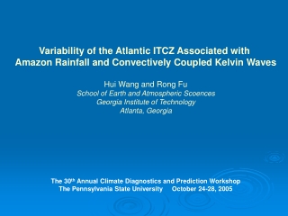 Variability of the Atlantic ITCZ Associated with