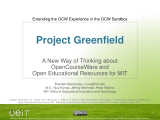 Project Greenfield