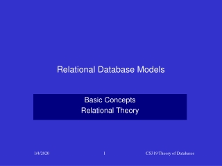 Relational Database Models