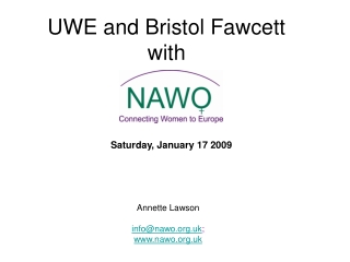 UWE and Bristol Fawcett with