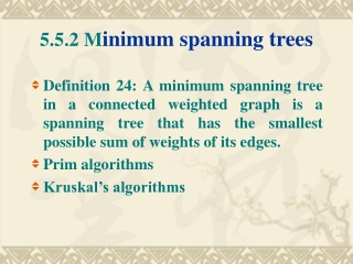 5.5.2 M inimum spanning trees