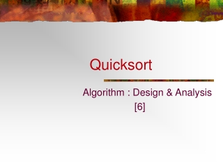 Quicksort