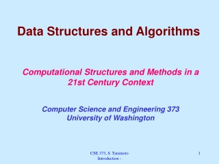 Data Structures and Algorithms