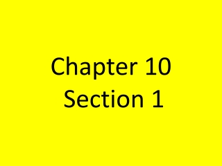 Chapter 10  Section 1