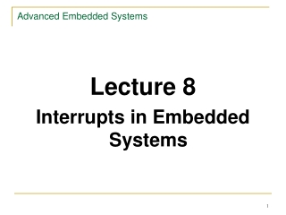 Advanced Embedded Systems