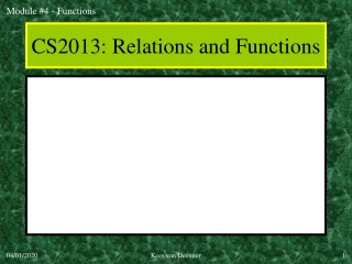 CS2013: Relations  and Functions