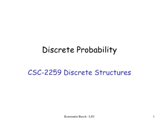 Discrete Probability