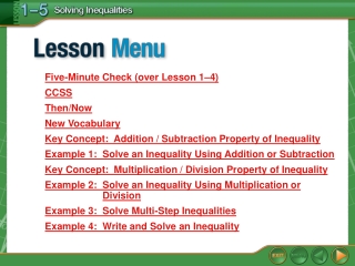 Lesson Menu