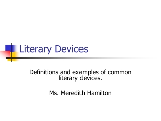 Literary Devices