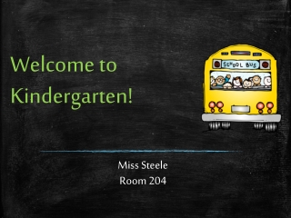 Welcome to Kindergarten!