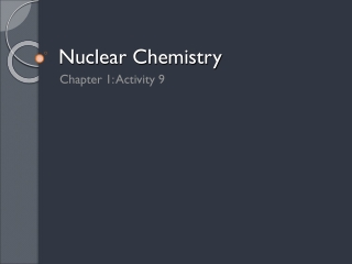 Nuclear Chemistry