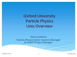 Oxford University  Particle Physics  Unix Overview