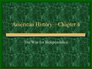 American History—Chapter 4