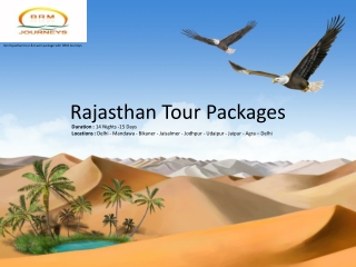 Rajasthan Tour Packages, Holidays in Rajasthan