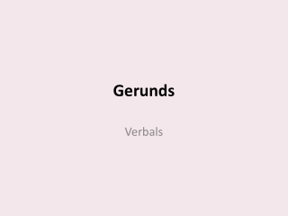 Gerunds