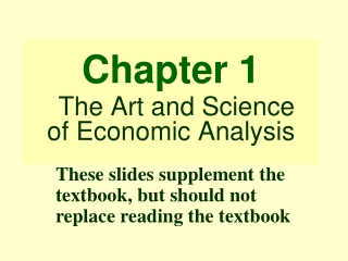 Chapter 1 The Art and Science of Economic Analysis