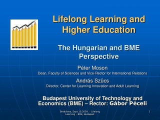 Lifelong Learning and Higher Education The Hungarian and BME Perspective