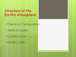 Structure of the Earth’s Atmosphere