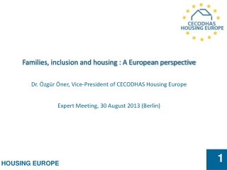 Families, inclusion and housing : A European perspective