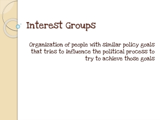 Interest Groups