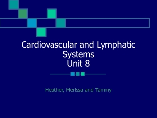 Cardiovascular and Lymphatic Systems Unit 8