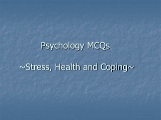 Psychology MCQs  ~Stress, Health and Coping~