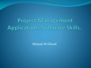 Project Management Applications Software Skills.