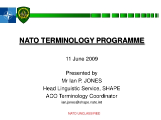 NATO TERMINOLOGY PROGRAMME