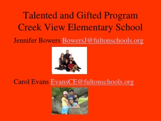 Talented and Gifted Program Creek View Elementary School