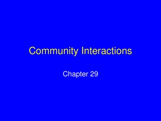 Community Interactions