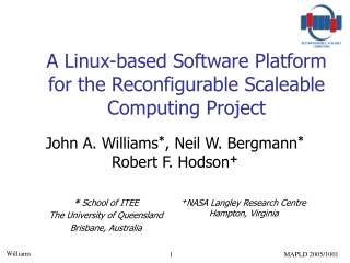 A Linux-based Software Platform for the Reconfigurable Scaleable Computing Project