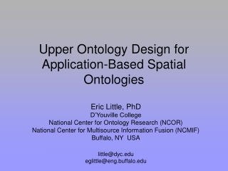 Upper Ontology Design for Application-Based Spatial Ontologies