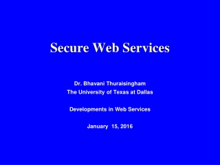 Secure Web Services