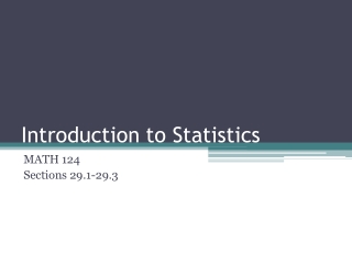 Introduction to Statistics