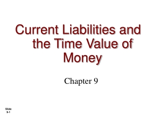 Current Liabilities and the Time Value of Money