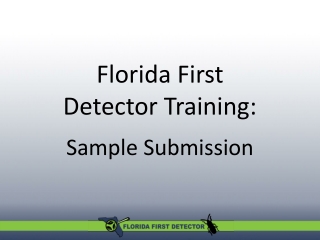 Florida First  Detector Training: