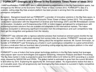 FORMCEPT Emerges as a Winner in the Economic Times Power of